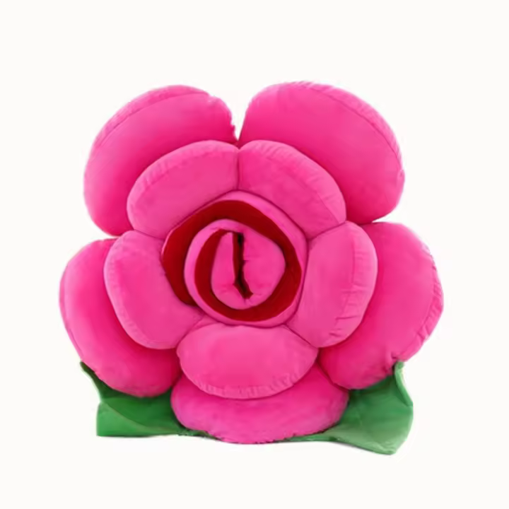 Almohadas románticas con rosas en 3D, cojines con forma de flor estilo INS, cojín suave de gran tamaño para sofá/cama - 1