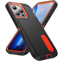 Funda resistente antigolpes militar híbrida 3 en 1 para iPhone 16 Pro Max 11 12 13 14 15 Pro Max 15 Plus 16E cubierta dura para teléfono con soporte para PC - details 14