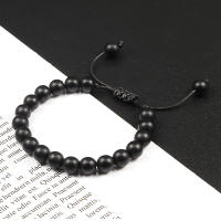 Pulsera de Piedra de Lava de Ojo de Tigre Natural Diseño Moderno de 8mm - details 5