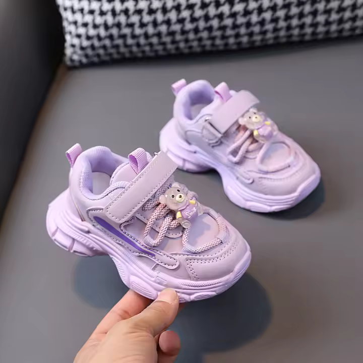 Nuevos zapatos deportivos de cuero zapatos para correr medianos y pequeños zapatos para niños pequeños tendencia - 1