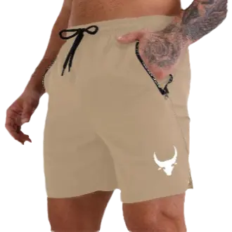 Pantalones cortos deportivos para hombre con estampado de cabeza de vaca para entrenamiento, pantalones cortos de entrenamiento para correr. - 1