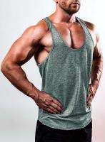 Camiseta De Hombre Sin Mangas En Color Sólido Con Cuello En V Vestido De Muscular Para Ejercicio Estilo Casual Verano - details 10