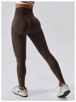 Pantalones de yoga sin costuras para mujer, leggings push up de cintura alta, ajustados, de secado rápido, elásticos, para entrenamiento - details 13