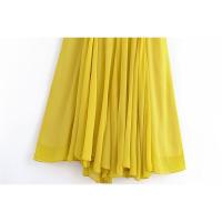 Vestido midi popular de moda femenina europea y americana con correa ancha para el hombro - details 4
