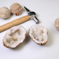Geoda de ágata Natural sin abrir, cristal en bruto, cristales curativos de Energía Mineral, espécimen de colección de cuevas de racimo de piedra de la suerte - details 2