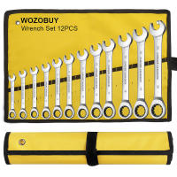 Llave de trinquete Ratchet Wrench Metric Universal para Reparación de Coches Herramientas de Mano de Acero Cromo-Vanadio de 7 Piezas - details 0