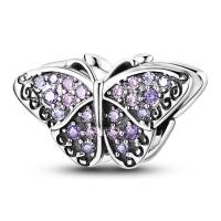Silver Fit-pulsera de circonio para mujer, serie de mariposas de 3mm, joyería artesanal, nuevos artículos, Material metálico - details 42
