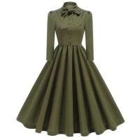 2024 nueva moda bata Vintage vestidos de verano elegantes mujeres Swing manga corta pajarita cuello Rockabilly fiesta graduación vestido de oficina - details 23