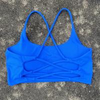 Sujetador deportivo con tirantes cruzados para mujer, Top corto de entrenamiento para yoga, Bralette de fitness de alto impacto, ropa interior acolchada para correr de talla grande - details 7