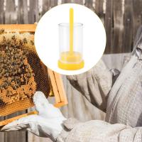 Botella de marcador de jaula de marcado de abeja reina de plástico con émbolo, equipo de apicultura para capturar la abeja reina sin dañarla - details 7