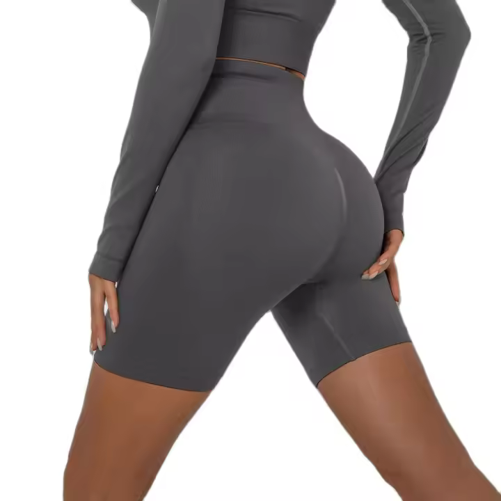 Nessaj-pantalones cortos de yoga sin costuras para mujer, mallas deportivas para correr, entrenamiento, gimnasio, Verano - 1