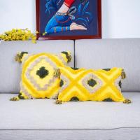 Hugga Funda de cojín, funda de almohada, soporte lumbar de felpa geométrica para sofá, amarillo - details 1