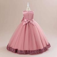 Elegante Vestido de Princesa con Lentejuelas de Esponja Vestido de Fiesta para Niñas en Rosa para Bodas y Graduaciones - details 9