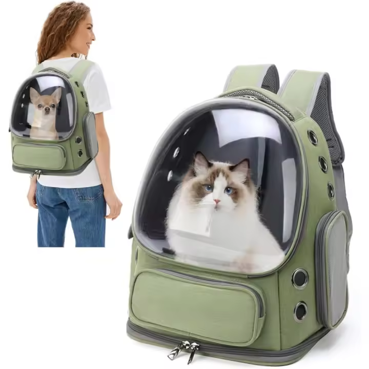 Mochila de Burbujas Duradera para Mascotas Mochila para Gatos con Almohadilla Extraíble - 1