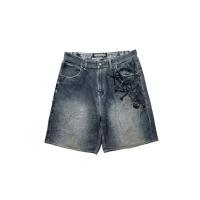 Pantalones Cortos de Denim Góticos Punk Moda Hip-Hop Coreana para Hombres con Estampado de Calavera Personalizado Ropa de Verano para 2022 - details 1