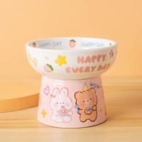 Pet Supplies Ceramic Cat Bowl Creative Multi-use Dog Food Feeding Basin Anti Tipping Non-slip Pet High Foot Bowl Neck Protection - details 3