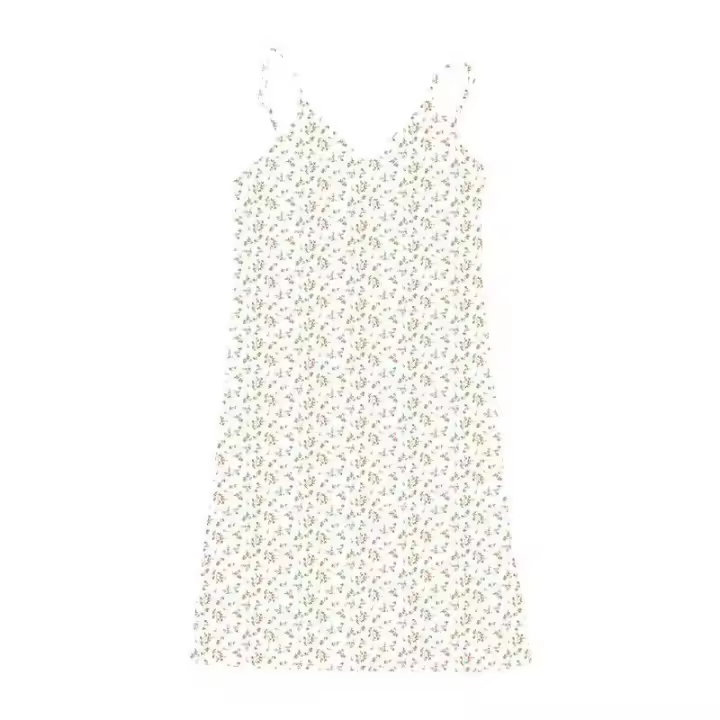 Vestido de Correa Impreso Retro de Moda Pura Deseo Vestido de Verano 2025 para Mujeres con Estilo Floral - 1