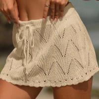 Mujeres Crochet Beach Bikini Cover Up Verano Cordón Cintura alta Faldas de punto Ropa de playa Pareo Traje de baño - details 2