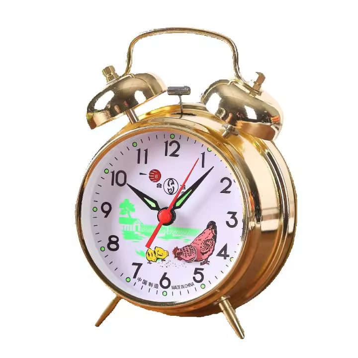 Reloj despertador mecánico para pollo, arroz dorado, medio, 823 - 1