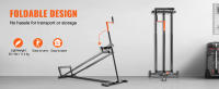 SucceBuy Ride on Lawn Mower Lift Jack, capacidad de 880 libras. Diseño telescópico con manivela y mangos para herramientas eléctricas. Plegable para cortacésped y tractores de jardín. Gato de mantenimiento negro y resistente - details 3