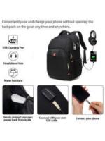 Mochila para computadora portátil de 17,3 pulgadas, mochila para computadora portátil antirrobo para viajes de negocios, ultrafina y duradera con puerto de carga USB, bolsa para computadora impermeable, adecuada tanto para hombres como para mujeres, - details 2