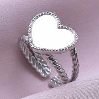 Joyería para dedos de niña, Anillos de corazón para mujer, accesorios, Anillo de acero inoxidable, suministros de amor, Anillos DIY, regalo del Día de San Valentín - details 6