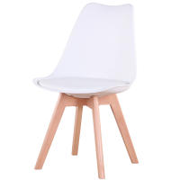 EGOONM-mesa de comedor redonda nórdica, Juego de 4 sillas de comedor con cojín de PU para comedor, Cocina, Restaurante, balcón y hogar - details 0