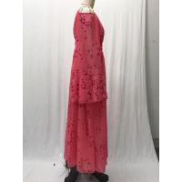 Vestido de mujer con cuello en V, floral, vestido largo rosa, tallas grandes - details 10