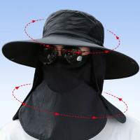 Máscara de escote a la moda para hombre, sombrero para el sol, máscara facial de malla, sombrero de cubo para crema solar, sombrero de trabajo de jardín de ala ancha, cubierta de verano, gorra para la cara de verano - details 2