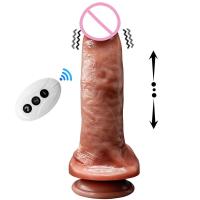 Vibrador Suave Grande Caliente Teléscopico Inalámbrico Realista para Mujeres Hombres 9.4 pulgadas - details 3