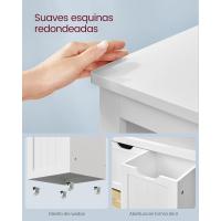 Estantería para Niños, Estantería Infantil para Juguetes, 3 Contenedores con Ruedas, Estantería de Almacenamiento, para Salón, Dormitorio, 30 x 102 x 60 cm, Blanco LHS380W01 - details 5