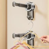 Colgador de ropa con ventosa sin perforaciones, tendedero de ropa extensible montado en la pared, estante colgante de plástico plegable para balcón - details 2