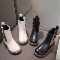 Botas de goma antideslizantes para niñas, botines clásicos de piel cálida, con cremallera, estilo Chelsea, a la moda, para Otoño e Invierno - details 8