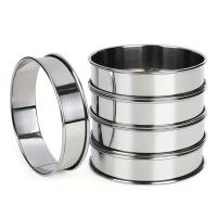 Anillos de tarta para Muffin de acero inoxidable, para hacer alimentos, pastel de frutas, galletas, anillo de tarta doble enrollado, accesorio de cocina de 8/9/10cm, 1 Uds. - details 2