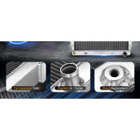 Auto Dynasty Compatible con Nissan 240SX S14 de 1995 1996 1997 1998, Radiador de Carreras de Aluminio Completo de 2 Filas. - details 1
