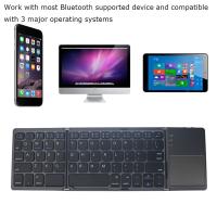 Miniteclado inalámbrico de tres pliegues, teclado portátil Universal con Bluetooth, ratón táctil para IOS, Android, Windows, blanco - details 4