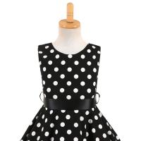 Vestido retro para niña, vestido vintage de princesa de verano sin mangas con lunares de algodón ligero y romántico floral de los años 50 para fiesta y boda Daliy - details 22