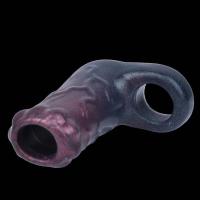 Empaque privado Sexy LICKER Función de eyaculación Funda de silicona de fantasía Extensor Funda para agrandamiento del pene Juguetes sexuales para hombres 18+ - details 17