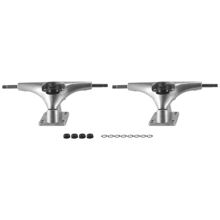 Soporte de dirección para monopatín, tabla larga plateada de 6,25 pulgadas, 2 piezas - 1