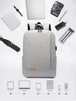 Mochila de negocios para hombre, accesorio sencillo de carga USB, ligera, para viaje, 1 paquete de 15,6 pulgadas - details 27