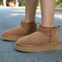 Nuevo Botas de nieve con plataforma Ultra Mini de Australia para mujer, botines informales cálidos de cuero vacuno para invierno - details 5