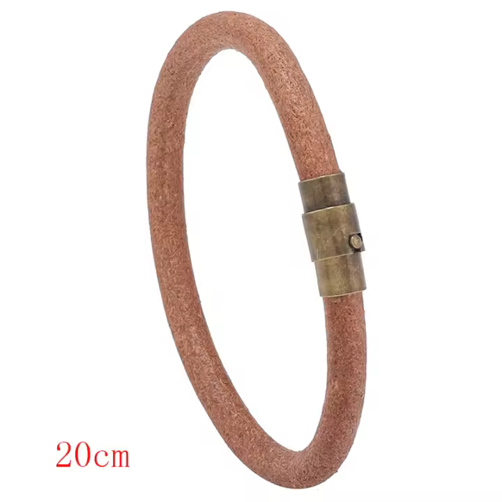 Pulsera de Cuero Vintage con Detalles Tropicales Brazalete Creativo Unisex Regalos para Hombres - 1