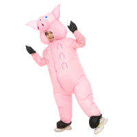 Disfraz de cerdo adorable para niños y adultos, traje de Anime, vestido de Mascota, disfraces de Cosplay para fiesta de Halloween, hombre, mujer, niño, niña, nuevo - details 2