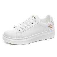 Zapatillas de correr para mujer, zapatos informales con cordones y flores bordadas, transpirables, color blanco, primavera y otoño - details 2