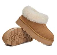 Botas de tobillo de lana auténtica para mujer, botines de piel auténtica con forro inferior grueso para nieve, informales, a la moda, novedad de invierno - details 1