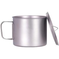 Taza de camping ultraligera con tapa y asa plegable, utensilios de cocina para exteriores, mochilas y picnics - details 6