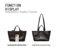 Bolso de cuero genuino para mujer, bolso de hombro para axilas, bolso de cuero de vaca, bolso de piel suave Retro - details 2