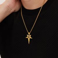 Collar con colgante vikingo para hombre – Ojo de Horus y símbolo de pentagrama Joyería de acero inoxidable retro punk - details 3
