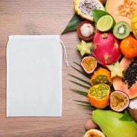 Bolsa de leche con nueces de nailon, paño de malla 100 para queso, colador de alimentos reutilizable, filtro de fermentación en frío para colar jugo, café, yogur, té, 4 Uds. - details 2