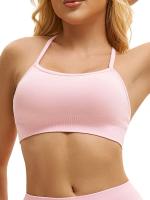Sujetador deportivo dinámico con espalda descubierta para mujer, ropa interior deportiva de alto impacto, Top corto cruzado para gimnasio, entrenamiento, correr, sujetadores sin costuras - details 5